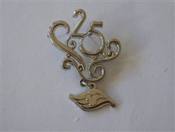 Disney Trading Pins 156587    DCL - Silver Logo - 25th Anniversary At Sea