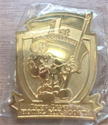 Disney Trading Pin 15711     TDR - Mickey Mouse - Gold Shield - Hotel Miracosta - 1st Anniversary - TDS