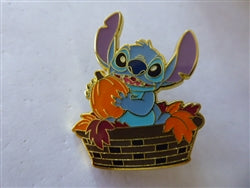 Disney Trading Pins 159061     Loungefly - Stitch with Pumpkin in Leaf Basket - Stitch Fall - Lilo and Stitch - Mystery