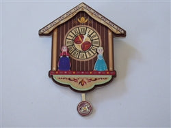 Disney Trading Pin 160676     HKDL - Anna and Elsa - Cuckoo Clock - World of Frozen