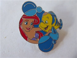 Disney Trading Pins 160968     Ariel and Flounder - Bubbles - Starter Set - The Little Mermaid