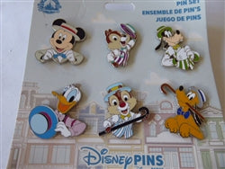 Disney Trading Pin 161831     Mickey, Donald, Chip, Dale, Pluto and Goofy - Dapper Dans - Set