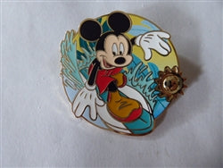Disney Trading Pin 163817     Mickey - Surfing - Summer - Gold Sun