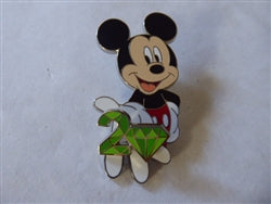 Disney Trading Pins 163859     WDW - Mickey - 20th Anniversary of Pin Trading - Green 2 Diamond