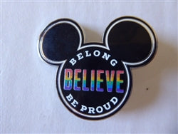 Disney Trading Pin 165353     DLP - Belong Believe Be Proud - Mickey Head