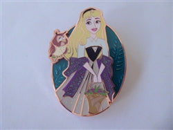 Disney Trading Pin 165737     PALM - Aurora and Archimedes - Holding Flower Basket - Sleeping Beauty