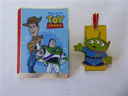 Disney Trading Pin 165838  Woody and Buzz - Pixar Film Book and Bookmark - Mystery - Toy Story