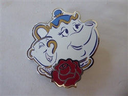 Disney Trading Pin 167581     DLP - Mrs Potts and Chip - Rose - Beauty and the Beast