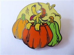 Disney Trading Pin 167996     Pluto - Popping Out of Pumpkin - Happy Halloween 2024 - Mickey Mouse Family Collection - Glow in the Dark