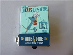 Disney Trading Pin 169355    WDW - Chef Remy - 2024 Wine and Dine Half Marathon - I Did It – Chears to 15 Years - Hinged - Ratatouille