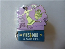 Disney Trading Pin 169358     WDW - Tiana and Louis - 2024 Wine and Dine 10K - I Did It – Hinged - Princess and the Frog