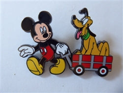 Disney Trading Pin 169634     PALM - Mickey and Pluto - Red Wagon