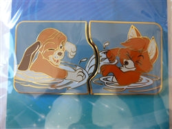 Disney Trading Pin 170076   Water Splashing Fun Set - Tod and Copper - Puzzle - Fox and the Hound