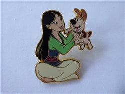 Disney Trading Pin  170586     Mulan Holding Little Brother - Monogram