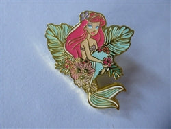 Disney Trading Pin 170655     Loungefly - Ariel - Floral Portrait with Palm Fronds - Little Mermaid