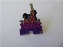 Disney Trading Pin  170972    WDW - EPCOT Spaceship Earth in Figment Rainbow Colors - Chaser - Cinderella Castles - Hidden Disney 2025