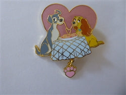 Disney Trading Pin 172004   Lady and the Tramp - Hearts - Spaghetti - Dangle