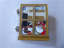 Disney Trading Pin 172713    DPB – Mochi – Disney Cats in Windows – Hinged - Big Hiro Six