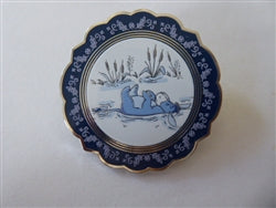 Disney Trading Pin 173063   Eeyore - Winnie the Pooh Tonal Floral Set - Blue Plates - Mystery