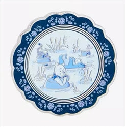 Disney Trading Pin 173065   Pooh - Winnie the Pooh Tonal Floral Set - Blue Plates - Mystery