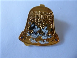 Disney Trading Pin 17354     TDR - Mickey & Minnie Mouse - Gold Bell - Empire Grill Lunch - 3rd Anniversary - Ambassador Hotel - Empire Grill - Christmas 200