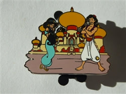 Disney Trading Pins 173595    Jasmine and Aladdin - Princess Booster Set