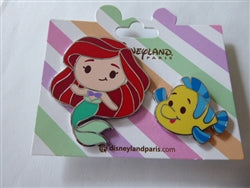 Disney Trading Pin 173789    DLP - Ariel and Flounder - The Little Mermaid Set - Cute Princess and Sidekicks Series