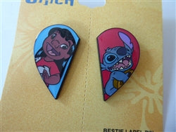 Disney Trading Pin 174045   Lilo and Stitch Bestie Heart Set