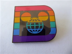 Disney Trading Pin 174084    WDW - Disney World D Logo - Rainbow Pride