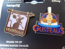 Disney Trading Pin 175276    Loungefly - La Ratatouille and Gusteau's Restaurant Signs Set