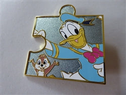 Disney Trading Pin 177429    Monogram - Donald and Chip - Mickey Mouse and Friends Puzzle Piece Set - Mystery