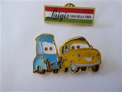 Disney Trading Pin  177885    Loungefly - Luigi with Guido and Luigi's Casa Della Tires Pair - Pixar Cars and Signs Set - Mystery