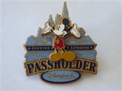 Disney Trading Pin 21197 DLR - Mickey 3D Castle (Annual Passholder)