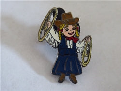 Disney Trading Pin 23061 DL - Small World Cow Girl with Lasso from Boxed Set