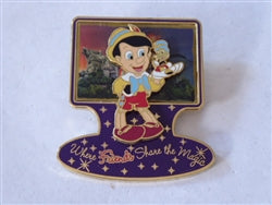 Disney Trading Pin 23131 DLR - Where Friends Share the Magic (Pinocchio & Jiminy) 3D