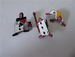 Disney Trading Pin 2321     Alice in Wonderland 3 Pin Set - Playing Cards
