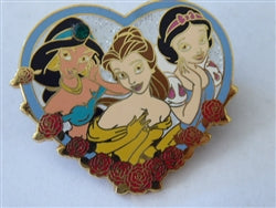 Disney Trading Pin 24027 M&P - Jasmine, Belle, and Snow White Princess Pin