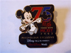 Disney Trading Pin  24358 WDW - 75 Years With Mickey Disney MGM Studios (Annual Passholder)