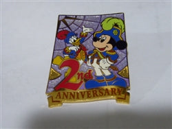 Disney Trading Pin 25040     TDR - Mickey & Donald - Purple - 2nd Anniversary Gift - TDS