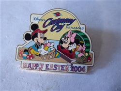 Disney Trading Pin  29678 DCL Castaway Cay Bahamas - Happy Easter 2004 (Mickey & Minnie)