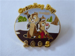 Disney Trading Pin 36278    DLR - Chip and Dale - Groundhog Day 2005