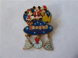Disney Trading Pin 42973 DLR - Merriest Place on Earth 2005 (Mickey, Minnie, Pluto) Dangle
