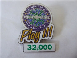 Disney Trading Pin  4568 Who Wants to Be a Millionaire: Play it!: (32,000 Points)