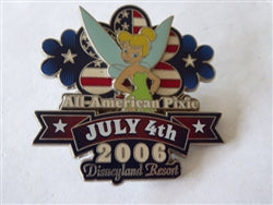Disney Trading Pin 46968 DLR - Fourth of July 2006 - All-American - Tinker Bell