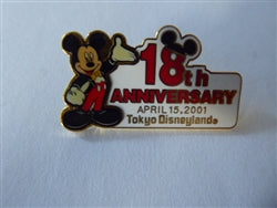 Disney Trading Pin 4768     TDR - Mickey Mouse - 18th Anniversary - TDS