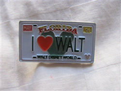 Disney Trading Pins 47682: WDW - Hidden Mickey Collection - License Plate ( I heart Walt)