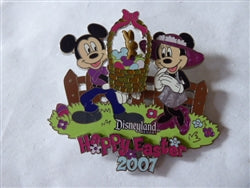Disney Trading Pin 52979 DLR - Happy Easter 2007 - Mickey and Minnie - Jumbo
