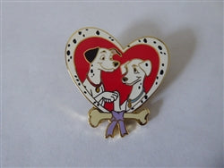 Disney Trading Pin 6308     JDS - Pongo & Perdita - Kiss - Walt Disney 100th Year