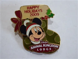 Disney Trading Pin 73831 WDW - Happy Holidays 2009 - Disney's Animal Kingdom Lodge - Mickey Mouse