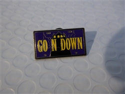 Disney Trading Pins Attraction Vehicle License Plate Frame (GO N DOWN)